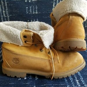 Timberland Women's Teddy Fleece Fold Down Boots